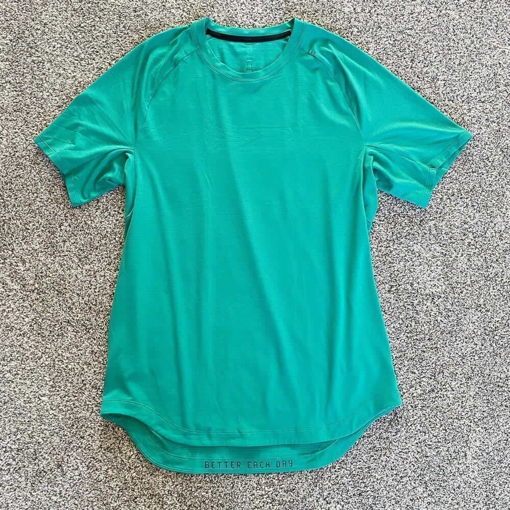 Lululemon Men’s Drysense Short Sleeve Shirt in Maldives Green - Picture 3 of 11